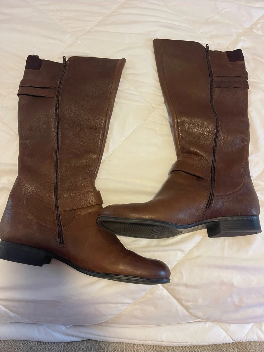 Naturalizer Brown Tall Leather Riding Boots
